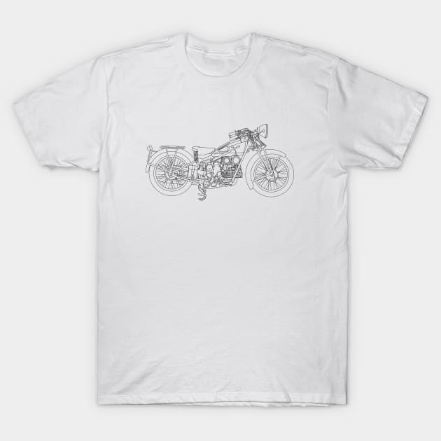 Retro motorcycle T-Shirt by sibosssr